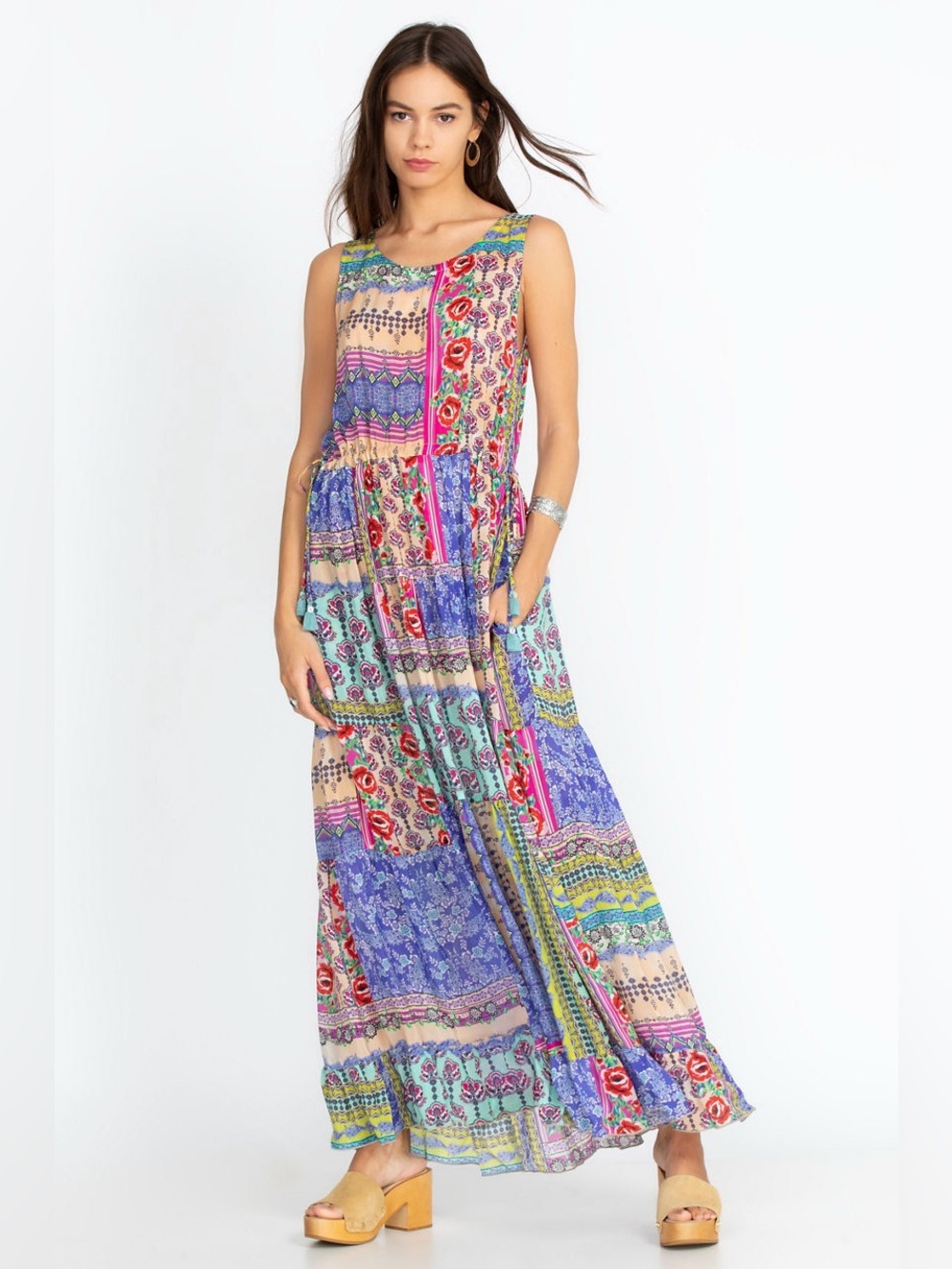 Johnny Was Franco Zeline Maxi Sleeveless Dress Size Large